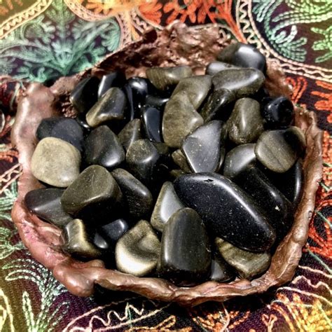 Tumbled Golden Sheen Obsidian For Integrating Your Shadow And Light