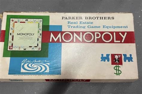 Vintage 1961 Parker Brothers Monopoly Board Game Classic Original Box