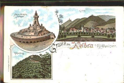 postkarte carte postale 40273942 kelbra kyffhaeuser kelbra kyffhaeuser denkmal burg x 1899