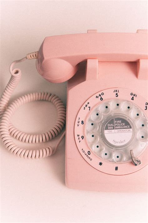 Vintage Phone Art Print Vintage Room Decor Pastel Pink