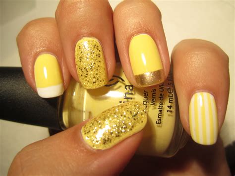 Yellow Nail Designs For Sunny Days