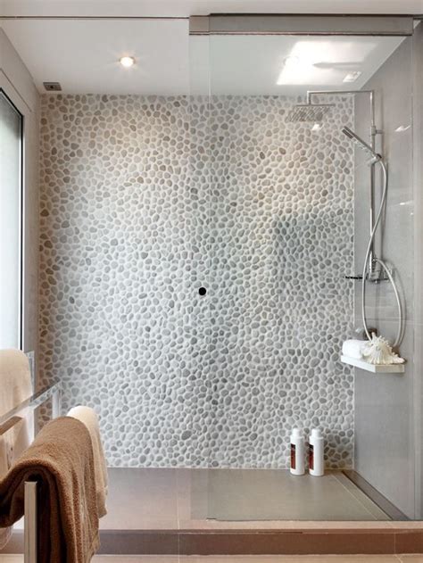 White Pebble Shower Wall Bathroom Toilets Bathroom Renos Laundry In