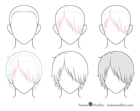 How To Draw Anime Boy Hair Step By Step Anime Hair Guy Drawing Anime
