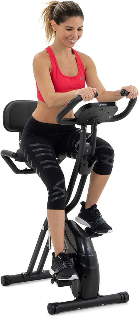 Folding Exercise Bike With 10 Level Adjustable Magnetic Resistance