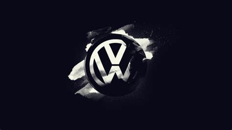 Free Download Volkswagen Logo Wallpaper Black 1024x576 For Your
