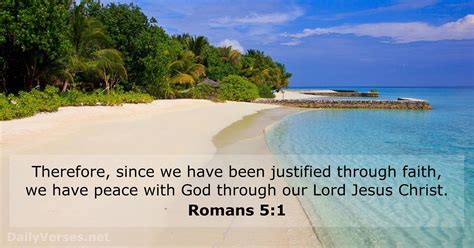Romans 5:1 - KJV - Bible verse of the day - DailyVerses.net