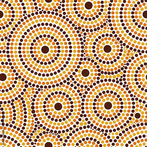 Australian Tribes Dot Pattern Vector Seamless Aboriginal Art