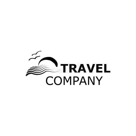 Vector Logo Travel Agency Symbol Sea On White Stock Vector Illustration Of Transportation