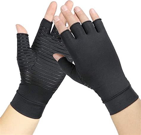 Copper Arthritis Compression Gloves Copper Fingerless Arthritis Gloves For Women Men High