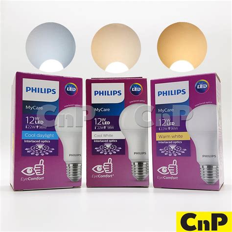 Philips หลอดไฟ Led Bulb 12w ฟิลิปส์ รุ่น Mycare Shopee Thailand
