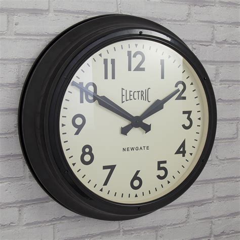 Newgate Giant Electric Wall Clock Black Homeware
