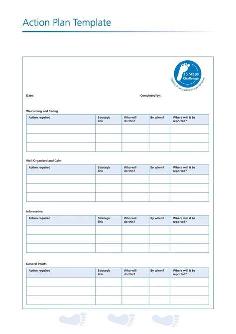 Simple Action Plan Template Free