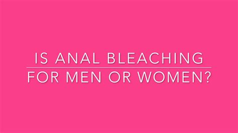 Is Anal Bleaching For Men Or Women Dr Tom Balshi On Vimeo
