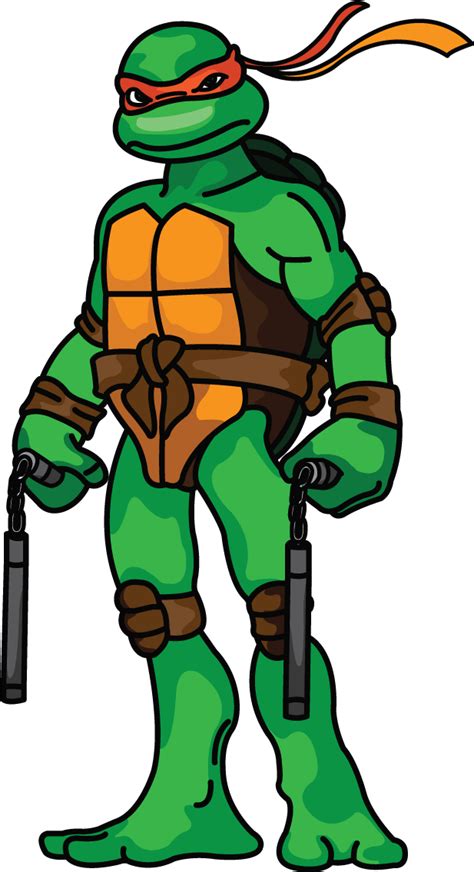 Tmnt Clipart Michelangelo Ninja Turtle Drawing Png Download Full