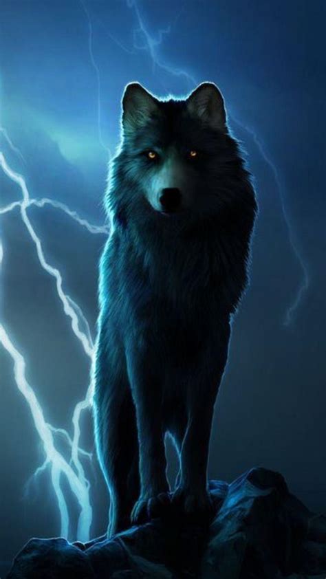 Blue Lightning Wolf Wallpapers Top Free Blue Lightning Wolf
