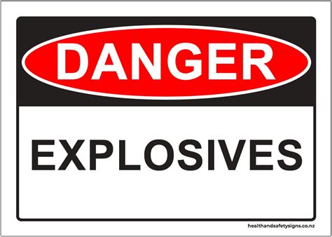 Explosives Danger Sign - Health and Safety Signs