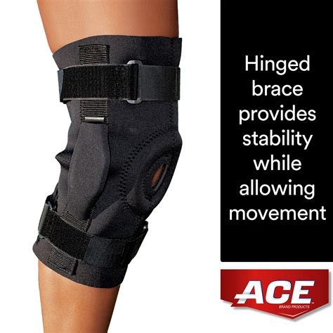 Ace Brand Stabilizing Hinged Knee Brace Adjustable Left Or Right Knee