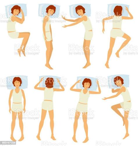 Woman Sleeping Postures Relaxing Female Sleep In Different Poses In