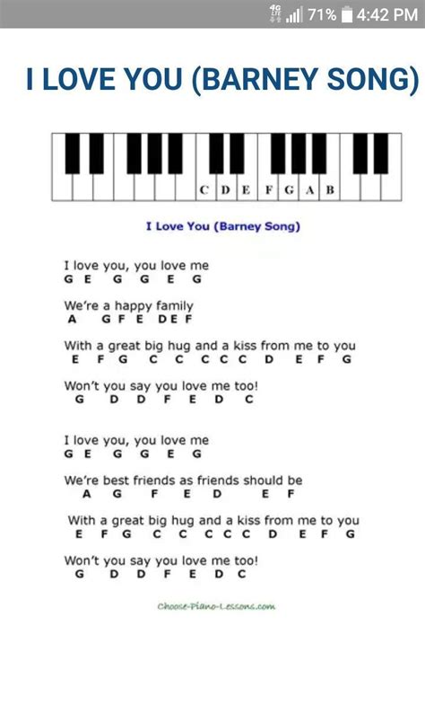 I Love You Nursery Rhymes Piano Sheet Music Pianomusic I Love You Nursery Rhymes Piano