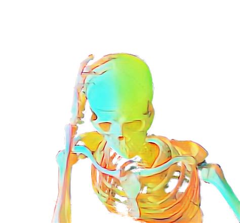 Aesthetic Vaporwave Skeleton Sticker By Spacecore203
