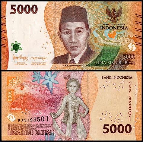 Indonesia 5000 Rupiah Banknote 2022 P 164 Unc