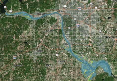 City Of Tulsa Releases Latest Flood Threat Maps As Water