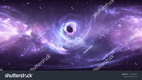 360 Degree Massive Black Hole Panorama Equirectangular Projection