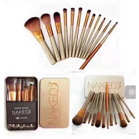 Naked 3 Naked Brush Set Nikss Collection Spanking Makeup Brushes Kit With Storage Box Gold
