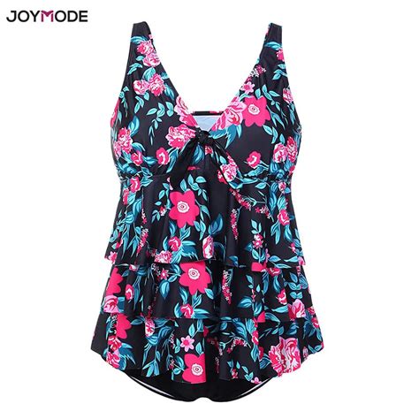 Joymode Two Piece Bikini Swimwear Plus Size 4xl Women Fat Swimsuit
