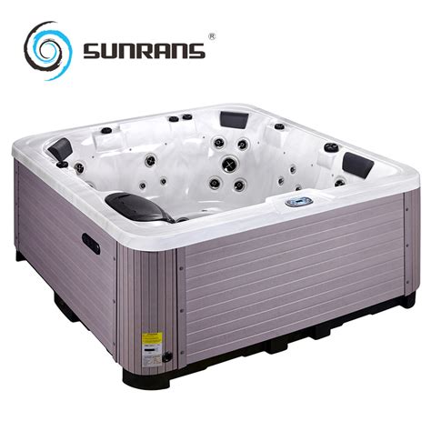 Sunrans 6 Person Whirlpool Spa Bathtub Outdoor Massage Balboa Hot Tub With Ozone Generator