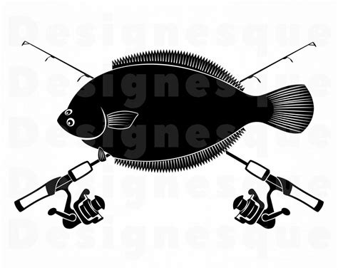 Flounder Fishing Svg Fishing Logo Svg Fish Svg Fishing Etsy