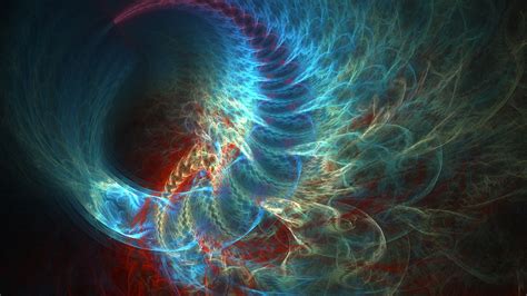 Blue Red Fractal Art Hd Abstract Wallpapers Hd Wallpapers Id 63521