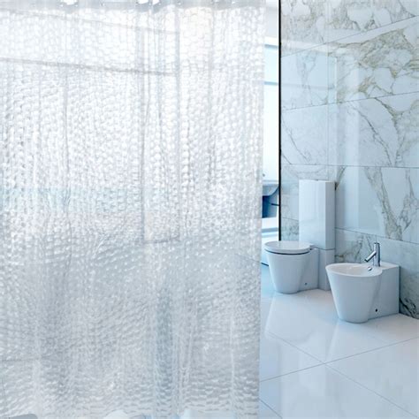 Modern Shower Curtain Waterproof Mildewproof Polyester Fabric Bath