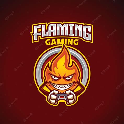 Premium Vector Flame Mascot Gamer Esport Logo Template