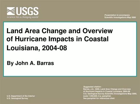 Ppt Land Area Change And Overview Of Hurricane Impacts In Coastal
