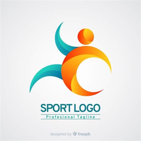 Free Vector Sport Logo Template With Abstract Shapes Sports Logo