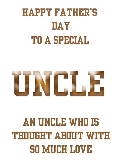 Uncle Fathers Day Card Etsy