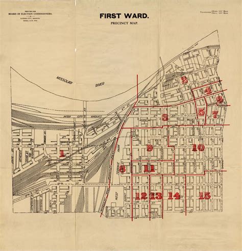 1918 Precinct Map 1st Ward The Pendergast Years