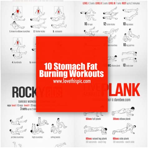 10 Stomach Fat Burning Workouts