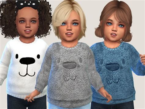 The Sims Resource Onesie Collection And Little Bear Sweater Set By