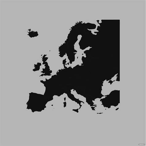 Free Europe Map Shape Vector Eps Illustrator  Png Svg