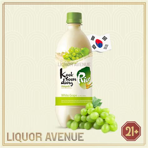Kooksoondang Makgeolli White Grape Smooth Rice Wine Korea 750ml