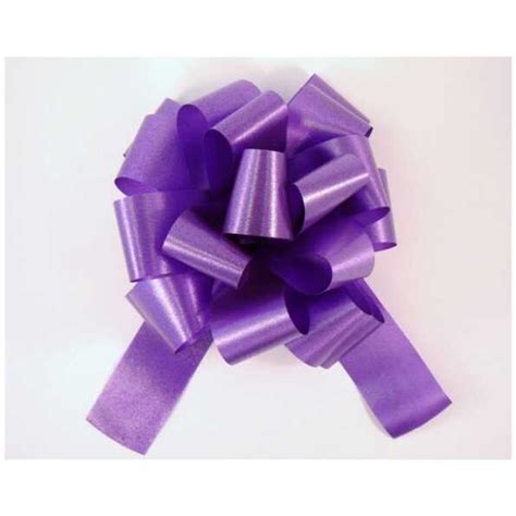 Poly Ribbon Pull Bow Purple The Baggery Sundries Uk Ltd