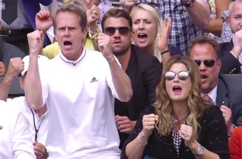 Roger federer enjoys a quiet moment with wife mirka. Mirka Federer, crowd give Roger big boost at Wimbledon ...