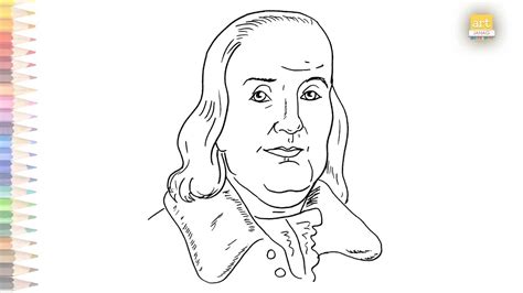 Benjamin Franklin Drawing Easy 02 How To Draw Benjamin Franklin Step