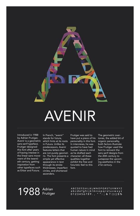 Unfortunately, the font was removed at the request of the copyright holders. avenir | Typeface poster, Typography poster design ...