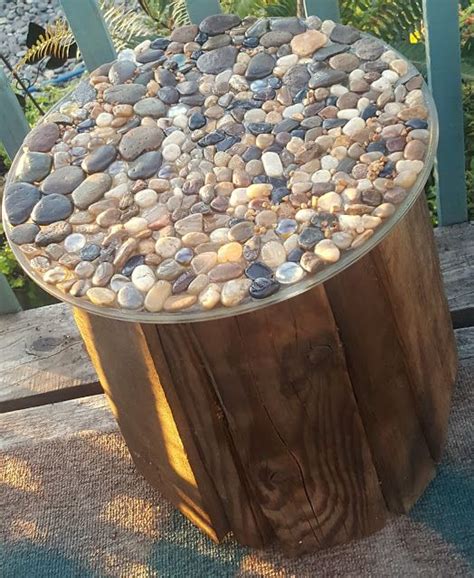 Make The Best Of Things Rustic Pebble Table From A Five Gallon Bucket