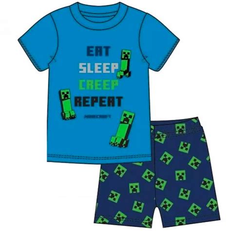 minecraft eat sleep creep create rövid pizsama minecraft ruházat cuteandcool ajándék webáruház
