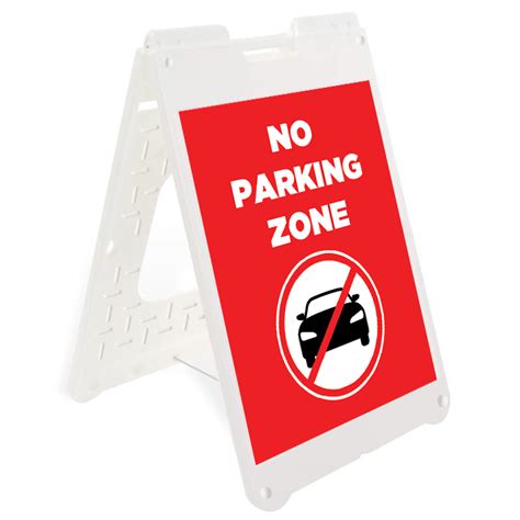 No Parking Zone Signicade Insert Stock Signs And Frames