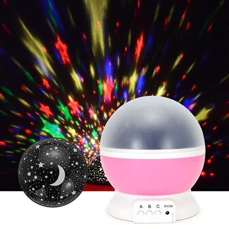 4 Led 360 Degree Romantic Room Rotating Cosmos Star Projector With Usb Cable Light Lamp Night